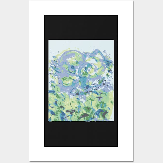 Blue Flower Soft Pastels Wall Art by SpieklyArt